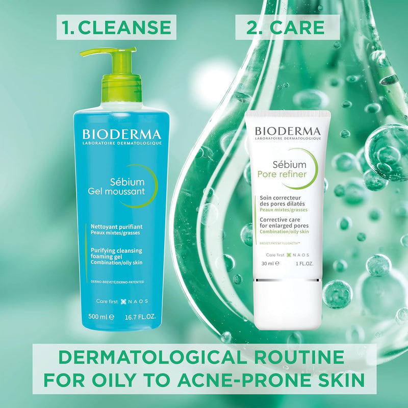 Bioderma Sébium Mat Control - Mattifying Face Cream for Combination to Oily Skin, Controls Shine, Refines Skin Texture & Appearance of Blemishes, 30ml Greenwize