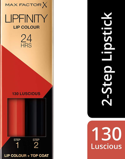 Max Factor Lipfinity 2 - step Long Lasting Lipstick - 130 Luscious, 2.3 ml + 1.9 g Max Factor