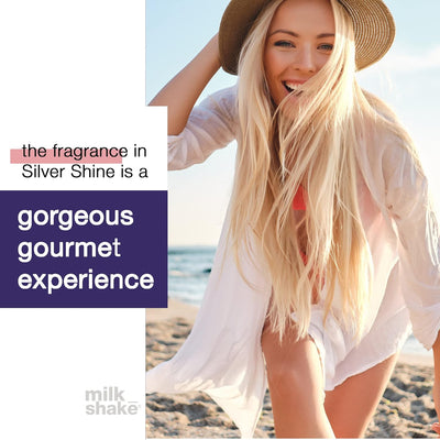 milk_shake | Silver Shine Whipped Cream 200 ml, Specific Anti-Yellow Leave-In Conditioning Foam for Blond or Grey Hair, with Violet Pigment, Made in Italy Greenwize