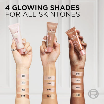 L'Oréal Paris Multi-Use Glow Enhancer, 24h Hydration with Shea Butter and Glycerin, for Face and Body, Paradise Lumi Glotion, Shade 903: Medium Glow, 40 ml ‎L'Oréal Paris