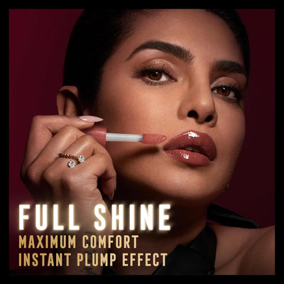 Max Factor 2000 Calorie Lip Glaze Cotton Candy, Full Shine Lip Gloss, Nourishing with Hyaluronic Acid & Squalane, Instant Plump, Non-Sticky, Vanilla-Milk Scent, Fuller Looking Lips Max Factor
