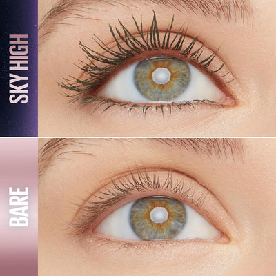 Maybelline Green Mascara, Lash Sensational Sky High Volumizing & Thickening, Eyelash Lengthening, Flake-Free Formula, Washable Coloured Mascara, Full Volume Mascara, Colour: Green Altitude Maybelline