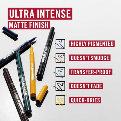 Rimmel Wonder'Ink Precision Liquid Eyeliner Pen, 004 Velvet Ivy, Waterproof, Smudge-proof, Long-Lasting, Highly Pigmented Formula, True Matte Finish, Soft Felt Tip, Cruelty Free, Vegan Rimmel