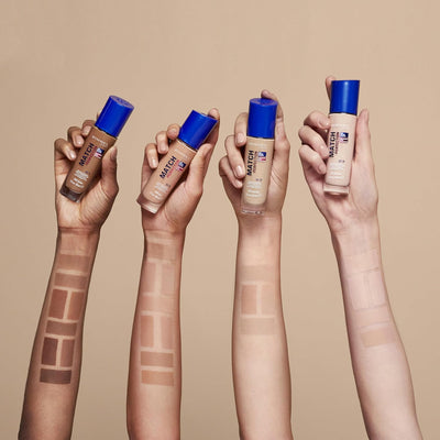 Rimmel Match Perfection Foundation 201 Classic Beige, Medium Coverage, 24hr Hydration, No Caking or Creasing, Lightweight, Reduces Imperfections, Invisible Coverage, SPF20, Cruelty Free Greenwize