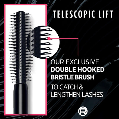 L'Oréal Paris Telescopic Mascara, Long-Lasting 36H Lift, Visible Lash Length Up to +5mm*, No Clumping & No Smudging & No Flaking, Telescopic Lift, Black L'Oréal Paris