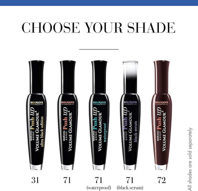Bourjois Volume Glamour Effet Push Up Volumizing and Curling Mascara 31 Ultra Black, 7ml Greenwize