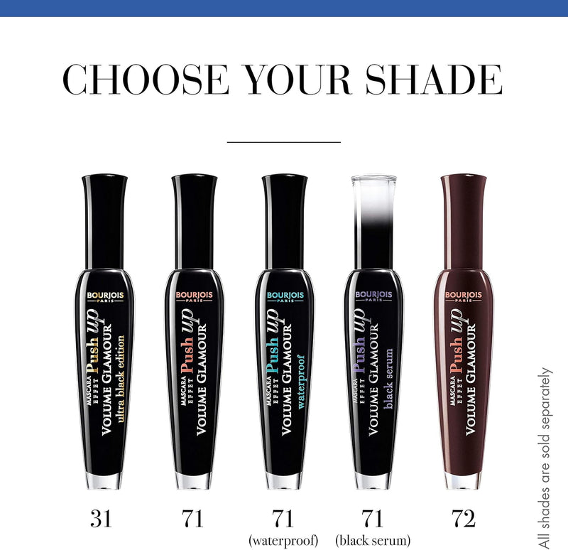 Bourjois Volume Glamour Effet Push Up Volumizing and Curling Mascara 31 Ultra Black, 7ml Greenwize