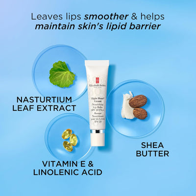 Elizabeth Arden Eight Hour Cream Nourishing Lip Balm SPF 20, 14.8ml, Long-lasting Moisture & Conditioning, Sun Protection for Dry Lips, Unisex Greenwize