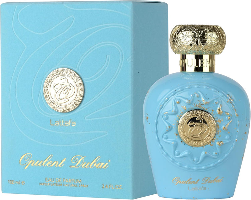 Opulent Dubai by Lattafa Perfumes Unisex Eau de Parfum 100ml Oriental Floral Fragrance with Mango, Jasmine, Ambergris and Oakmoss Long Lasting Luxury Scent for Men and Women Lattafa