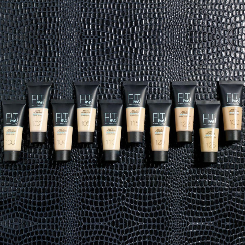 Maybelline Fit Me Foundation, Medium Coverage, Blendable With a Matte and Poreless Finish, For Normal to Oily Skin, Shade: 124 Soft Sand, 30ml Maybelline