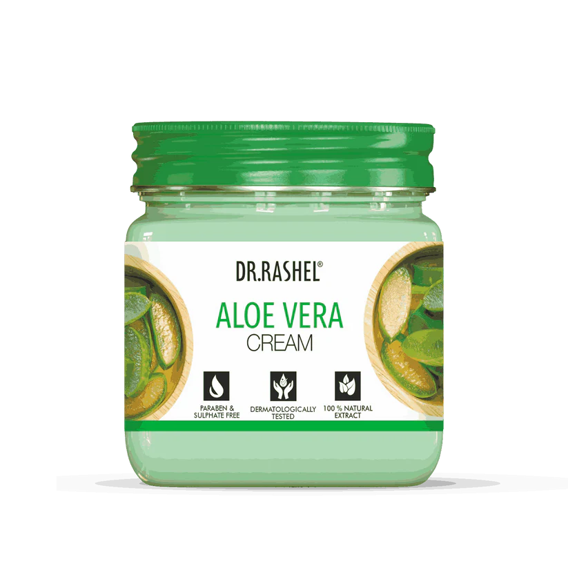 DR.RASHEL Aloe Vera Face & Body Cream for Women and Men, Repairing, Nourishing, Deep Hydration & Moisturization for Soft and Healthy Skin, All Skin Types, 100% Vegan & Paraben Free, 380ml Dr. Rashel