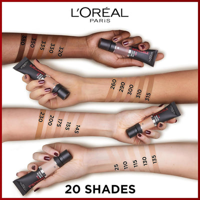 L'Oreal Paris Cover Liquid Foundation, With 4% Niacinamide, Long Lasting, Natural Finish, Available In 20 Shades, Spf 25, Infallible 32H Matte Cover, Shade 135, 30Ml Greenwize