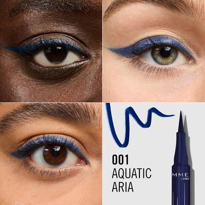 Rimmel Wonder'Ink Precision Liquid Eyeliner Pen, 003 Aquatic Aria, Waterproof, Smudge-proof, Long-Lasting, Highly Pigmented Formula, True Matte Finish, Soft Felt Tip, Cruelty Free, Vegan Rimmel