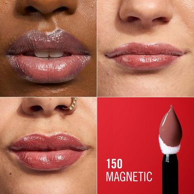Rimmel Thrill Seeker Lip Latex, 150 Magnetic, Ultra-Smooth Finish, Lasts All Day, Transfer-Proof, Infused with Aloe Vera, Hyaluronic Acid and Vitamin E, Diamond-Like Shape Applicator, Vegan Rimmel