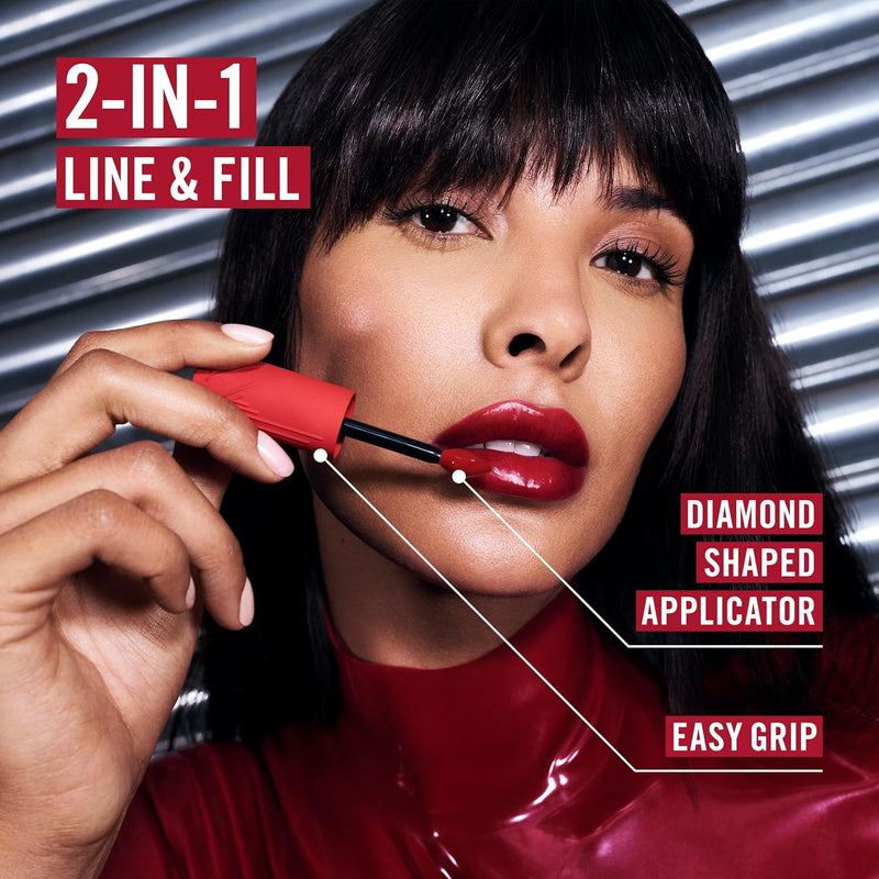 Rimmel Thrill Seeker Lip Latex, 150 Magnetic, Ultra-Smooth Finish, Lasts All Day, Transfer-Proof, Infused with Aloe Vera, Hyaluronic Acid and Vitamin E, Diamond-Like Shape Applicator, Vegan Rimmel