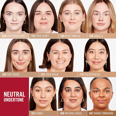 Rimmel Lasting Finish 35Hr Foundation 100 Ivory, Full Coverage, Hydrating, SPF20, Hyaluronic Acid, Vitamin E, 2% Niacinamide, All Day Wear, Vegan, Cruelty Free Rimmel