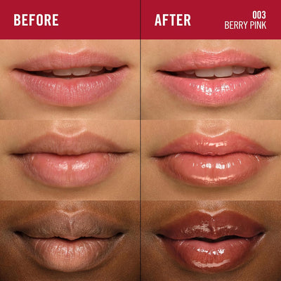Rimmel Oh My Gloss! Lip Oil 003 Berry Pink, Juicy Shine, Hydrates & Naturally Plumps, Moisture Boost, Vitamin E, Replenishes & Restores the Lips, Coconut Oil, Non-Sticky, Vegan & Cruelty Free Rimmel