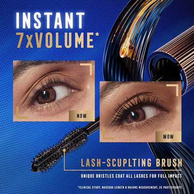 Max Factor False Lash Effect Supreme Recharge Mascara - Black, Instant 7x Volume, Healthier-Looking Lashes, Keratin-Rich Formula, Refillable Mascara Max Factor