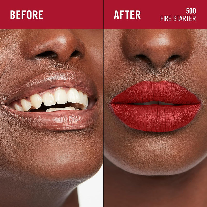 Rimmel London Lasting Mega Matte Liquid Lipstick, Long-Lasting, Hydrating, Vegan Formula - 500 - Fire Starter, 7.4ml Rimmel