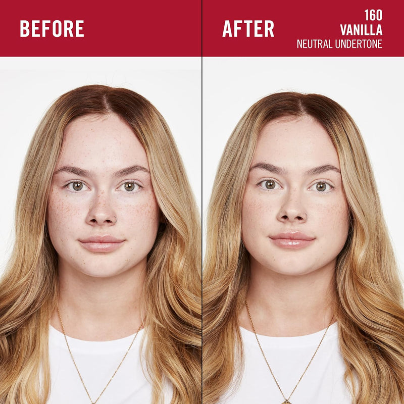 Rimmel Lasting Finish 35Hr Foundation 160 Vanilla, Full Coverage, Hydrating, SPF20, Hyaluronic Acid, Vitamin E, 2% Niacinamide, All Day Wear, Vegan, Cruelty Free Rimmel