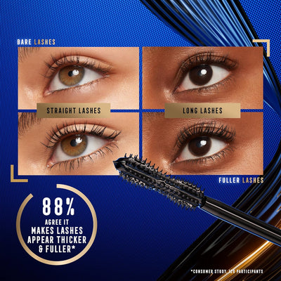 Max Factor False Lash Effect Supreme Recharge Mascara - Black, Instant 7x Volume, Healthier-Looking Lashes, Keratin-Rich Formula, Refillable Mascara Max Factor