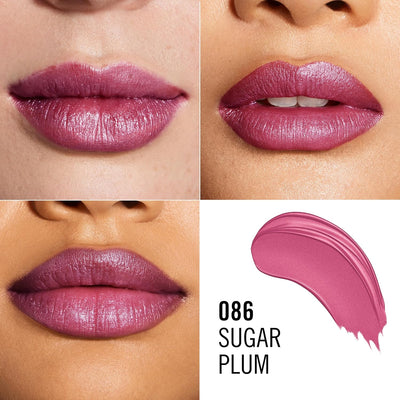 Rimmel Lasting Finish Lipstick 086 Sugar Plum, Creamy Satin Finish, Long Lasting 8 HR Wear, Comfortable Formula, Rich Pigment Greenwize