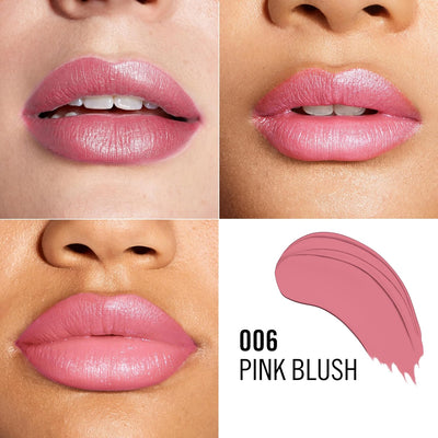 Rimmel Lasting Finish Lipstick 006 Pink Blush, Creamy Satin Finish, Long Lasting 8 HR Wear, Comfortable Formula, Rich Pigment Greenwize