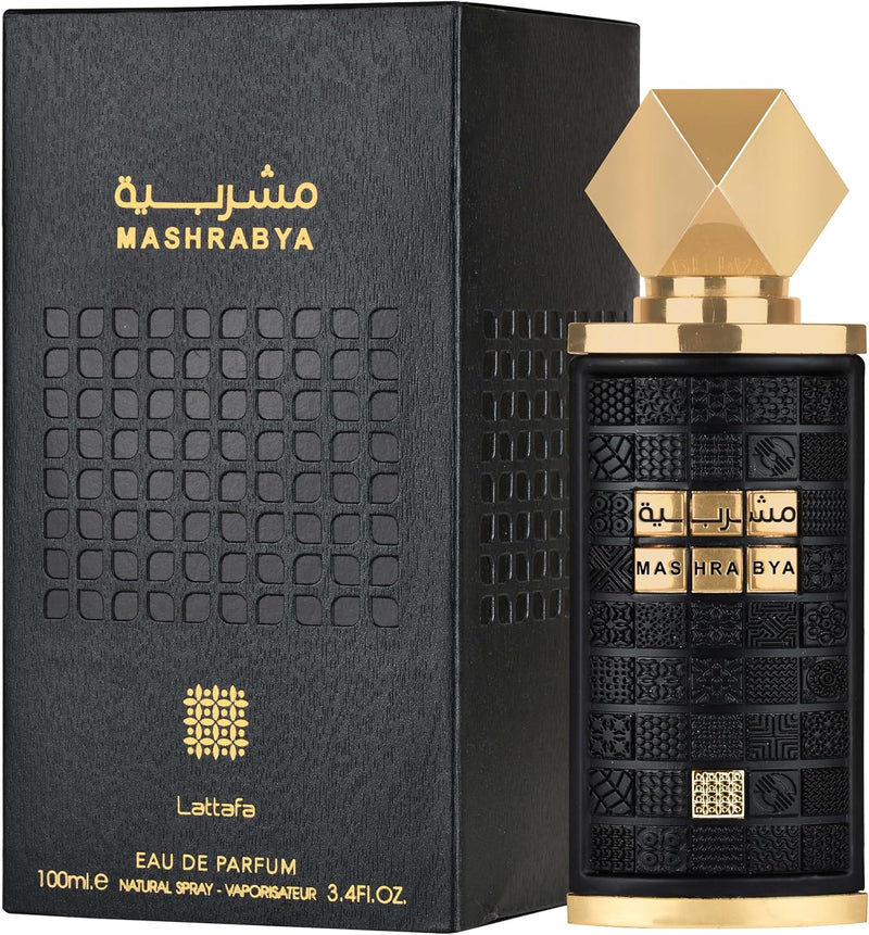Lattafa Mashrabya for Unisex Eau de Parfum Spray, 3.4 Ounce / 100 ml Lattafa