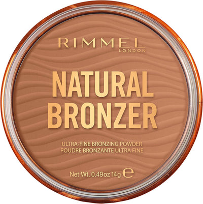 RIMMEL LONDON - Natural Bronzer - Silky-Smooth & Ultra-Fine Bronzing Powder - Sunkissed Look, Mimicking Natural Tan - 002 Sunbronze - 14g Rimmel