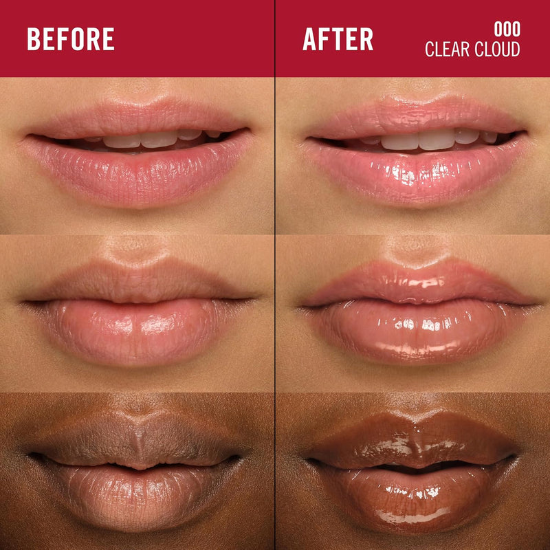 Rimmel Oh My Gloss! Lip Oil 000 Clear Cloud, Juicy Shine, Hydrates & Naturally Plumps, Moisture Boost, Vitamin E, Replenishes & Restores the Lips, Coconut Oil, Non-Sticky, Vegan & Cruelty Free Rimmel