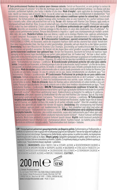 L'Oréal Professionnel Colour-Retaining Conditioner for Coloured Hair, Banana, Multicoloured, 200 ml (Pack of 1) L'Oréal Professionnel