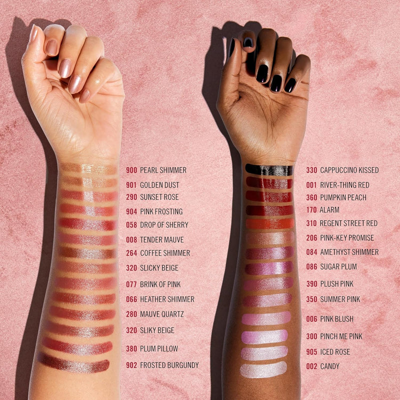 Rimmel Lasting Finish Lipstick 904 Pink Frosting, Creamy Satin Finish, Long Lasting 8 HR Wear, Comfortable Formula, Rich Pigment Rimmel