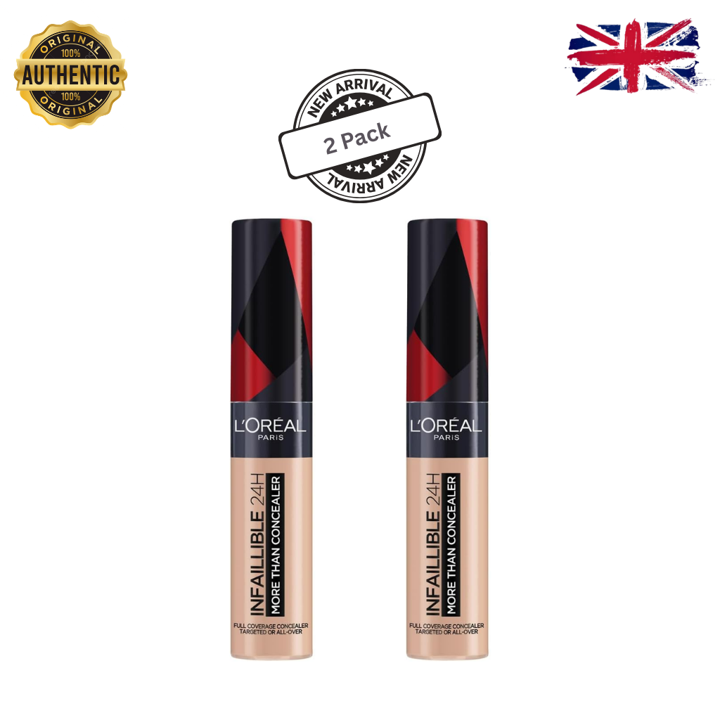 L'Oréal Paris Infallible 24H Concealer Full-coverage Matte 322 Ivory (Pack of 2) Loreal Paris