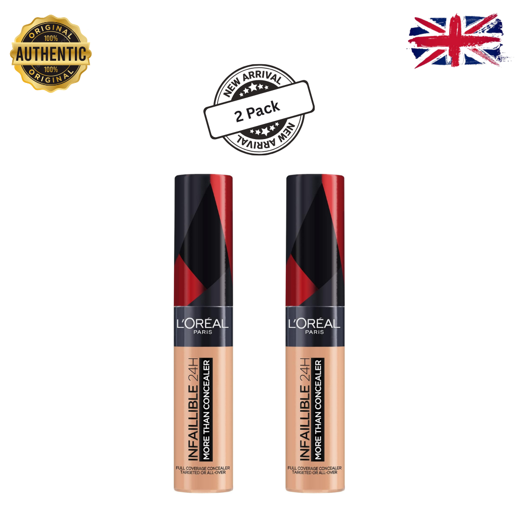 L'Oréal Paris Infallible 24H Concealer, Full-coverage, 327 Cashmere (Pack of 2) Loreal Paris