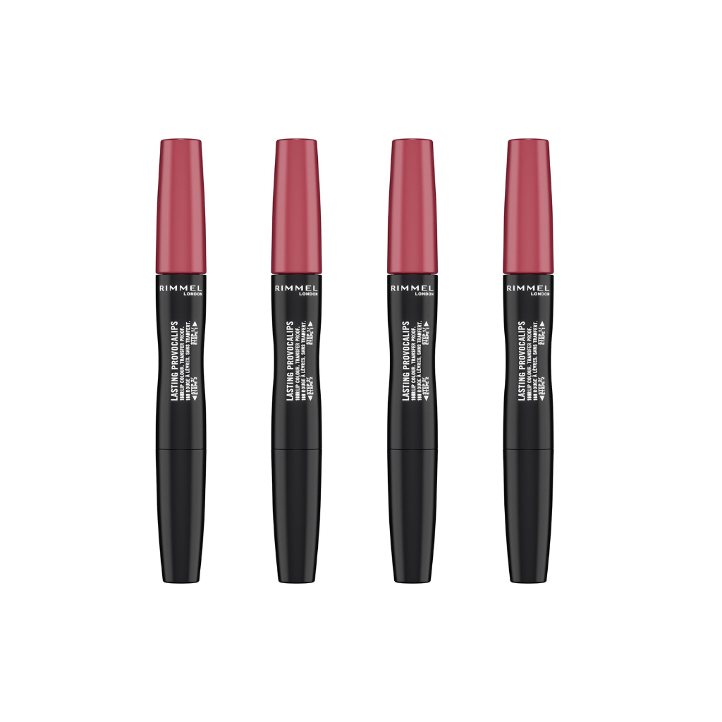 Rimmel Lasting Provocalips Liquid Lipstick Grin & Bare It (Pack of 4) Rimmel