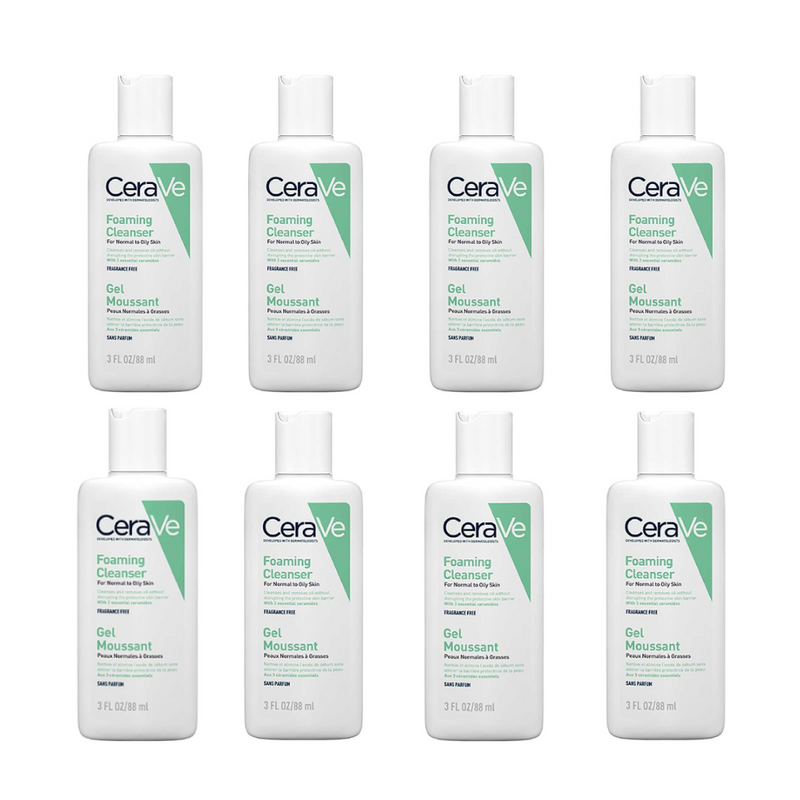 CeraVe Travel Size Foaming Cleanser for Oily Skin 88ml ( Pack of 8) CeraVe