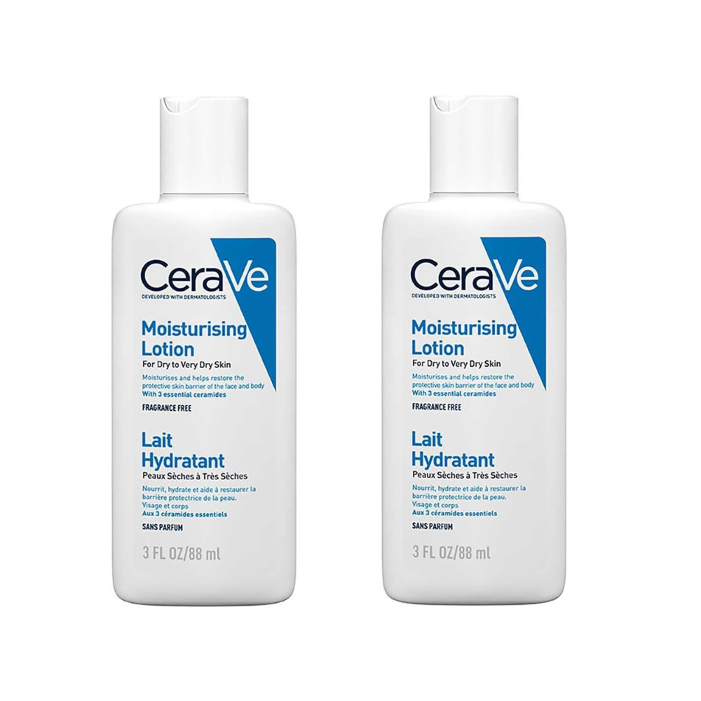 CeraVe Travel Size Moisturising Lotion for Dry Skin 88ml (Pack of 2) CeraVe