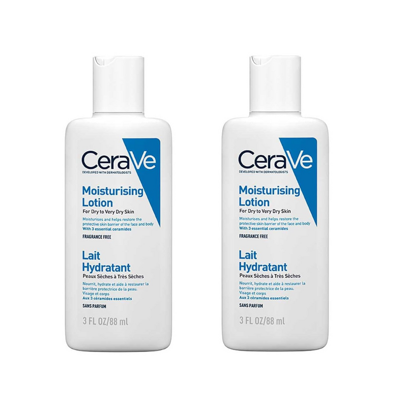 CeraVe Travel Size Moisturising Lotion for Dry Skin 88ml (Pack of 2) CeraVe