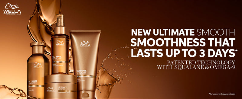 Wella Professionals Ultimate Smooth Shampoo - Nourishing Hair Shampoo With Squalane & Omega 9 - For Dry, Dull & Frizzy Hair (250ml) Wella Professionals