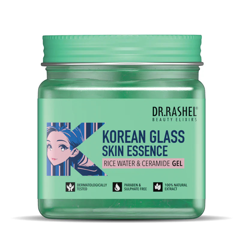 DR.RASHEL Korean Glass Skin Gel with Ceramide and Rice water, Lightweight Hydrating Gel, Brightening & Pore Minimizing, Radiant Smooth Skin Care, 380ml Dr. Rashel