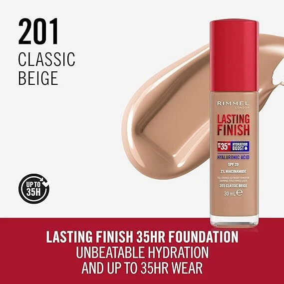 Rimmel Lasting Finish 35HR Foundation 30 ml SPF20 *New Formula Rimmel