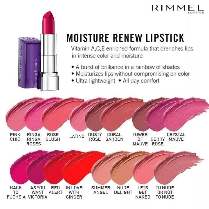 Rimmel London Moisture Renew Hydrating Lipstick Rimmel