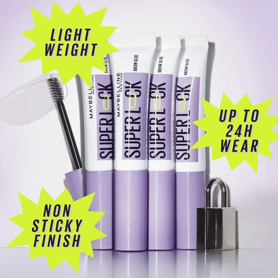 Maybelline New York, Superlock Brow Glue, Transparent Brow Fixing Gel, with Scul Maybelline New York