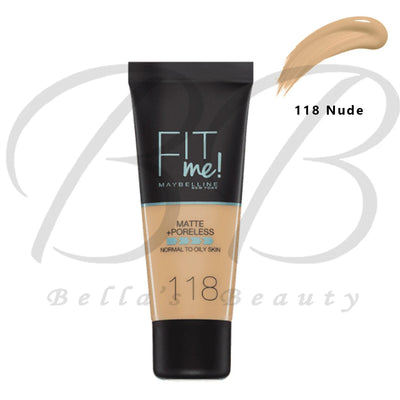MAYBELLINE Fit Me! Matte + Poreless Normal to Oily Skin Foundation 30ml Maybelline New York