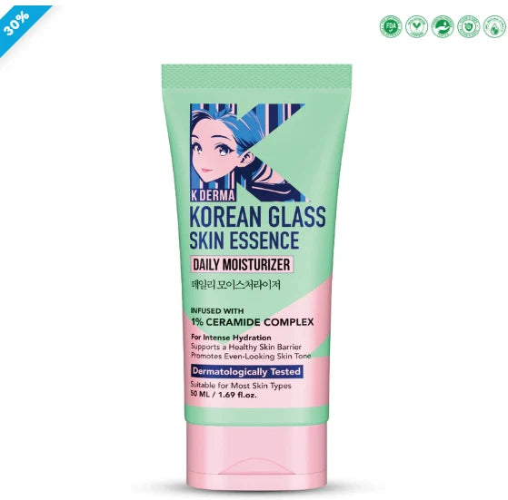 Dr.Rashel Korean Glass Skin Essence Daily Moisturizer with Ceramide Complex, Hydrating & Brightening Face Cream, Dermatologically Tested, 50ml Dr. Rashel